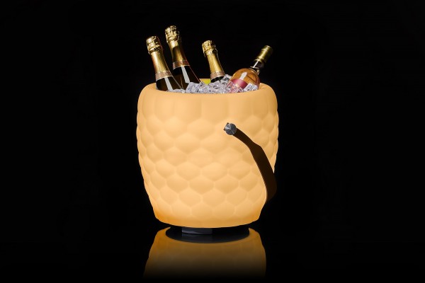 "The Joouly Bowl" - Leuchte, Lautsprecher und Weinkühler in Waben-Design